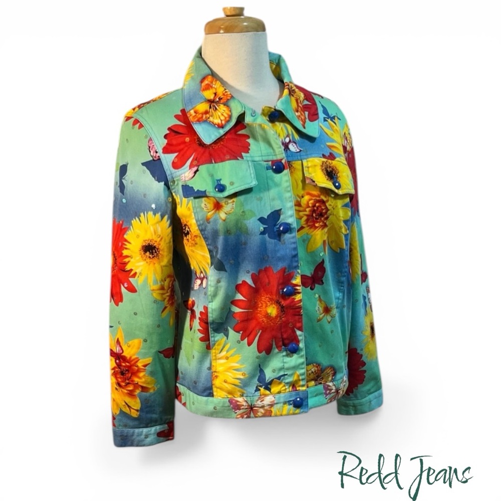 Vintage Redd Jeans Floral Denim Jacket
